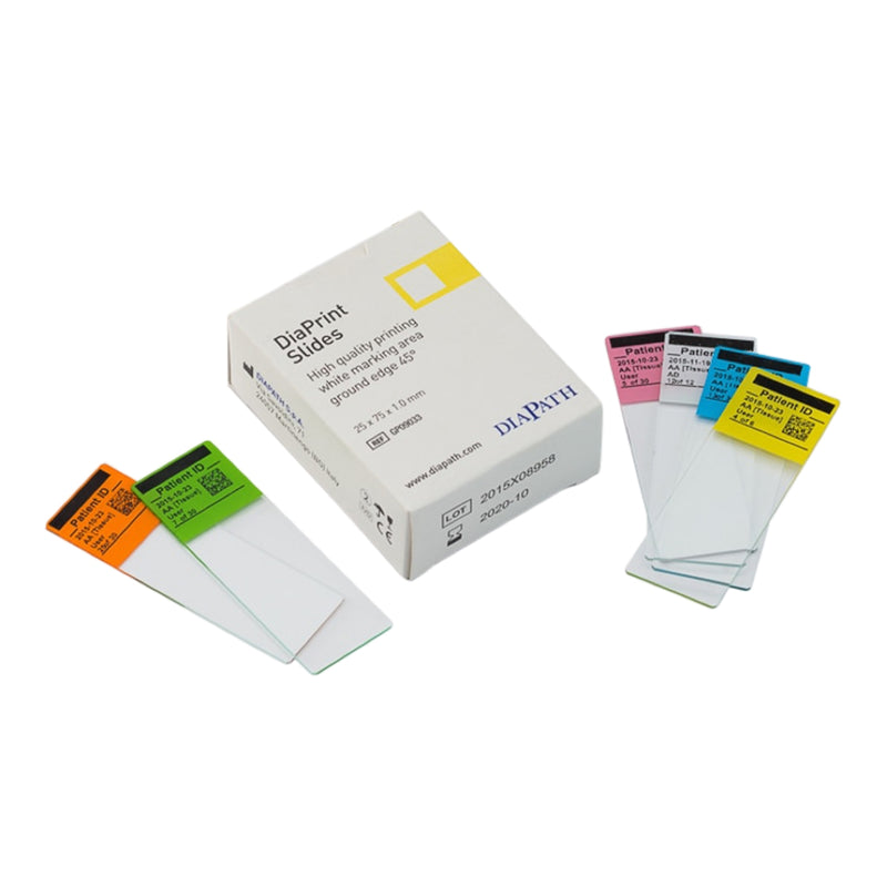 DiaPrint Microscope slides for slide printers and manual use